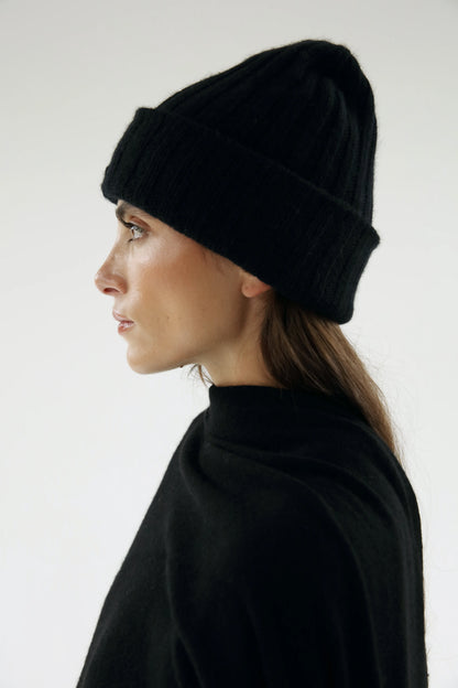 Cashmere Beanie - Black