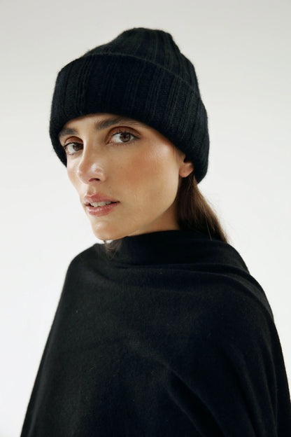 Cashmere Beanie - Black
