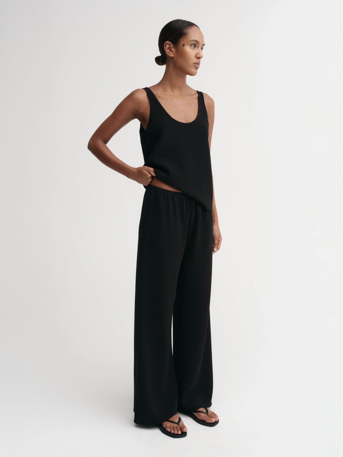 Crepe Pants - Black