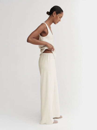 Bea Crepe Pants - Cream