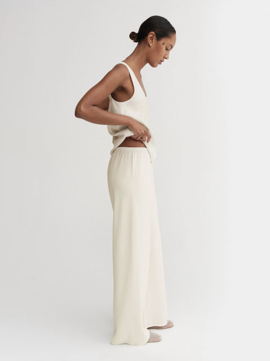 Bea Crepe Pants - Cream