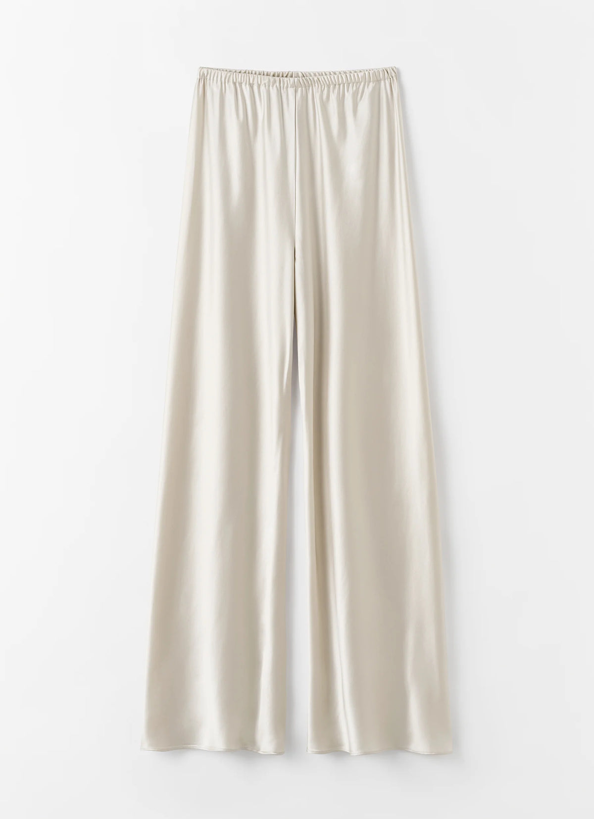 Bias Satin Pants - Pearl