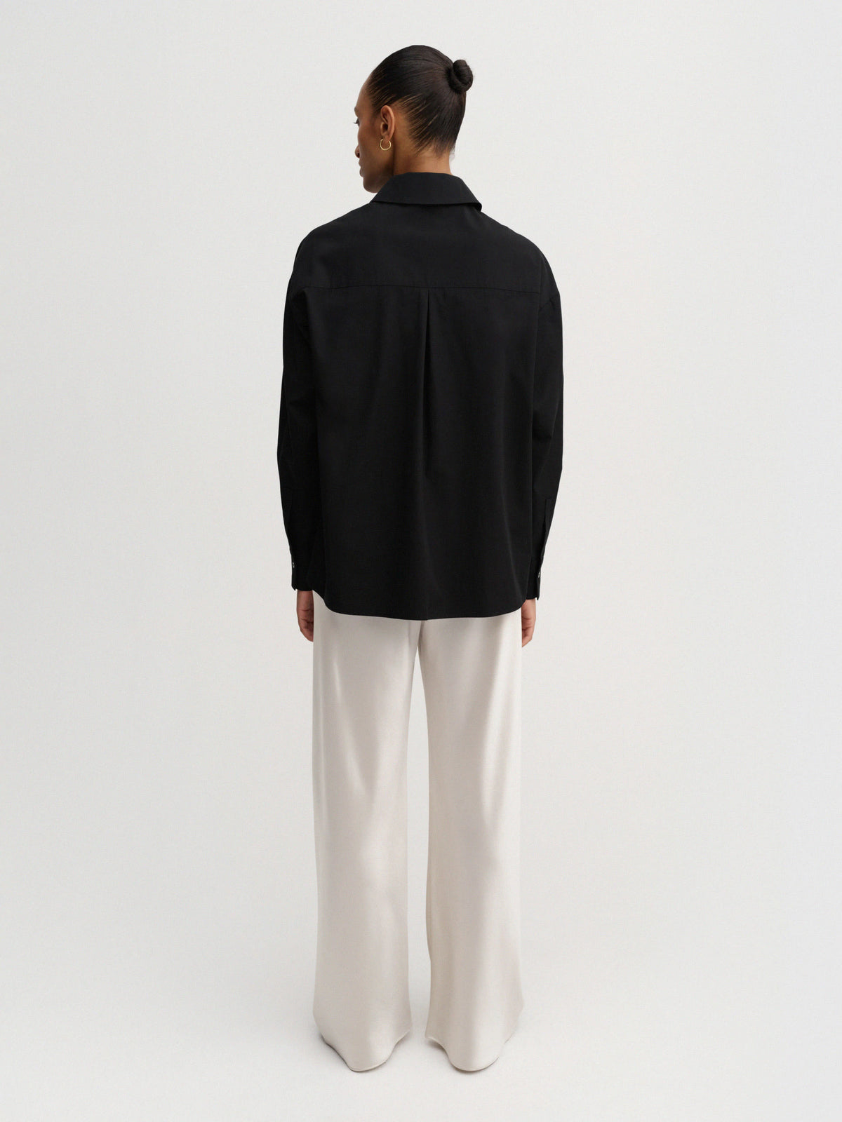 Bias Satin Pants - Pearl