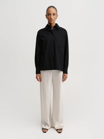 Bias Satin Pants - Pearl