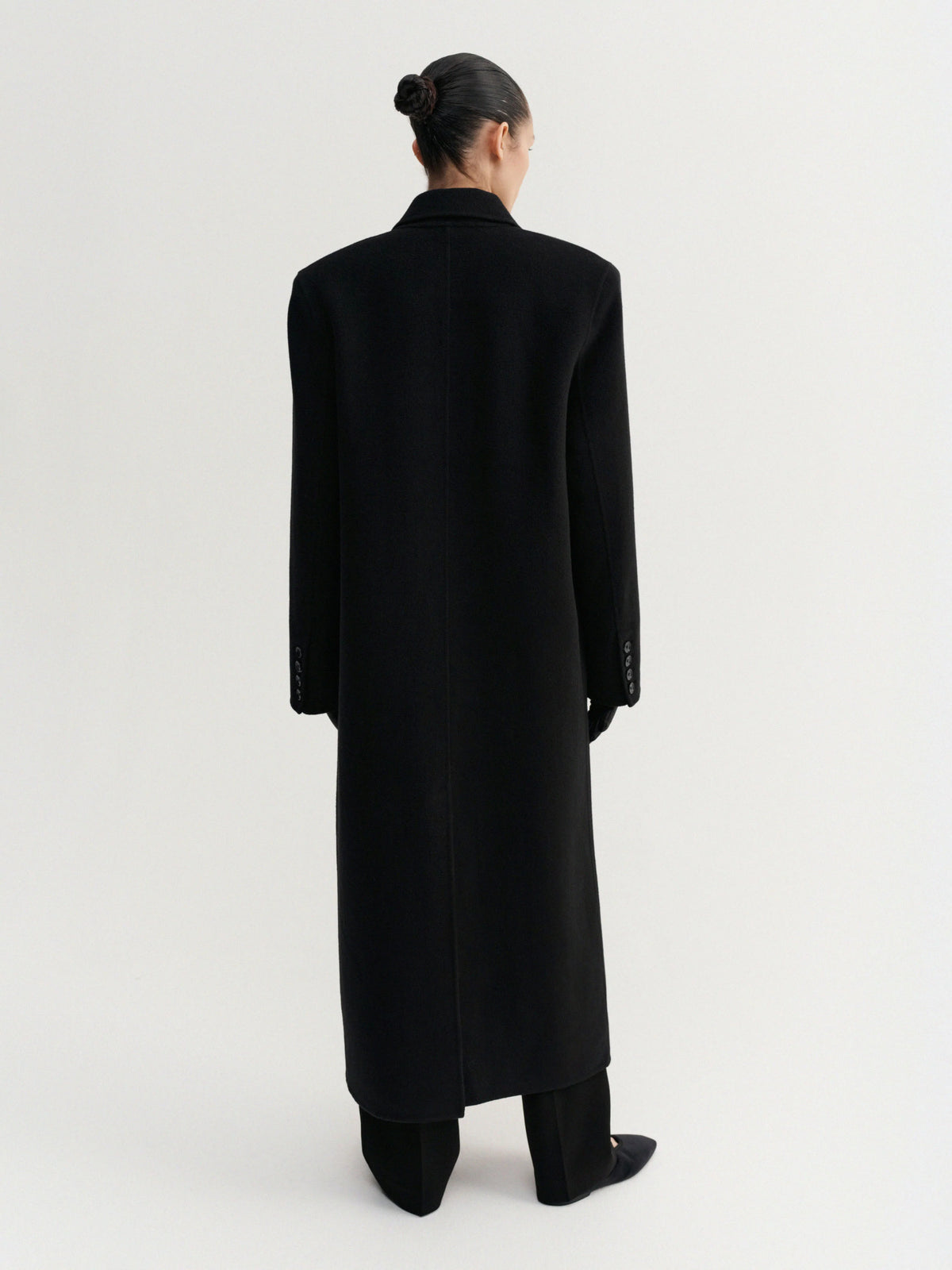 Double-Breasted Coat - Black