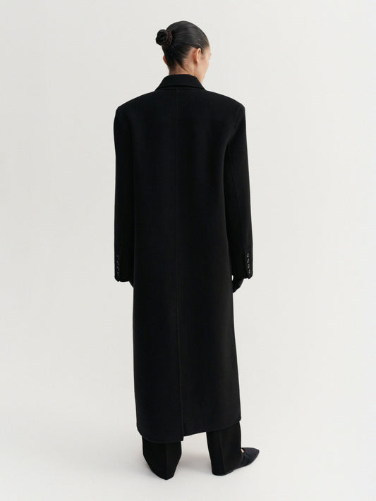 Double-Breasted Coat - Black