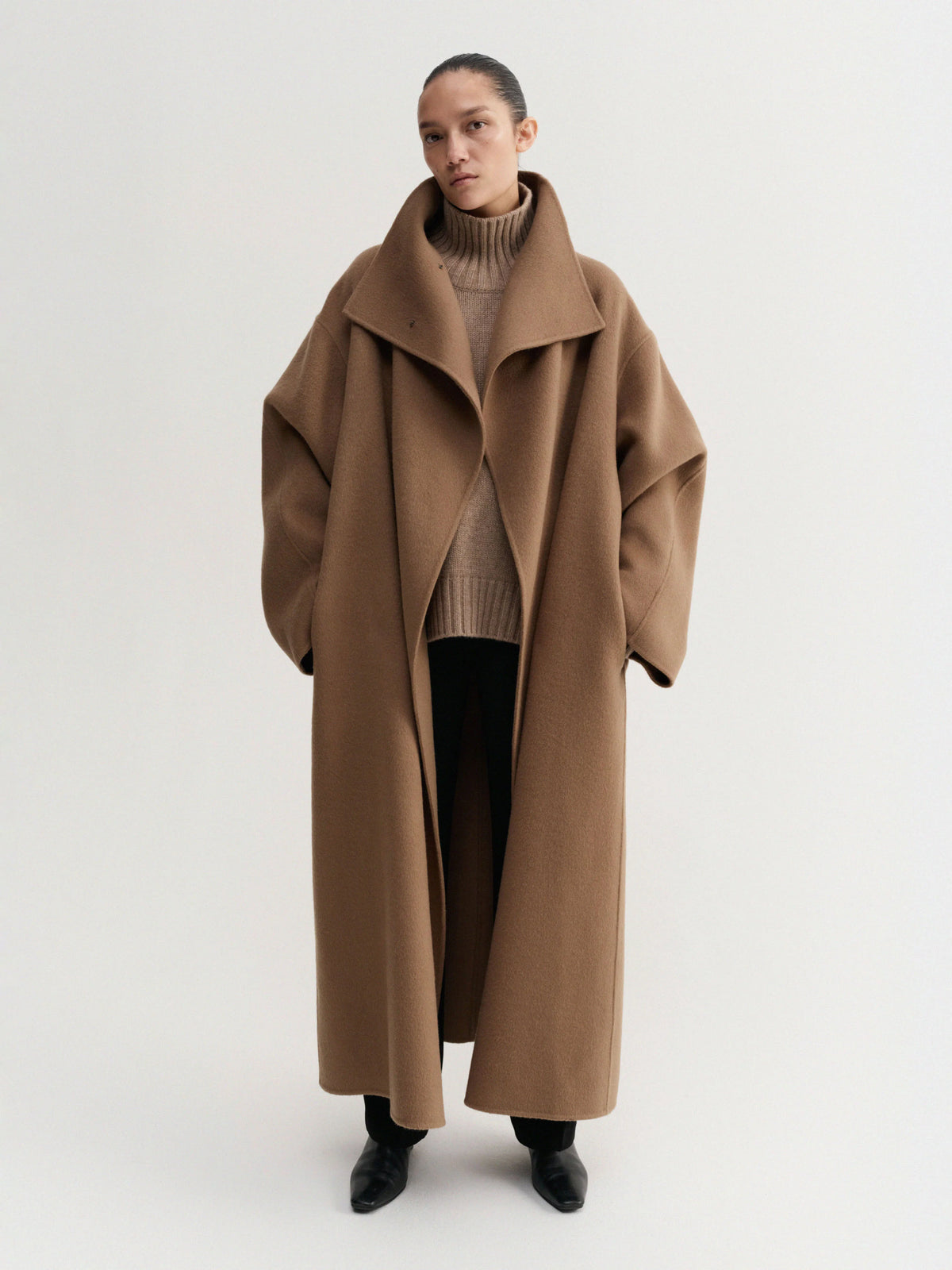 Double-Breasted Coat - Tan