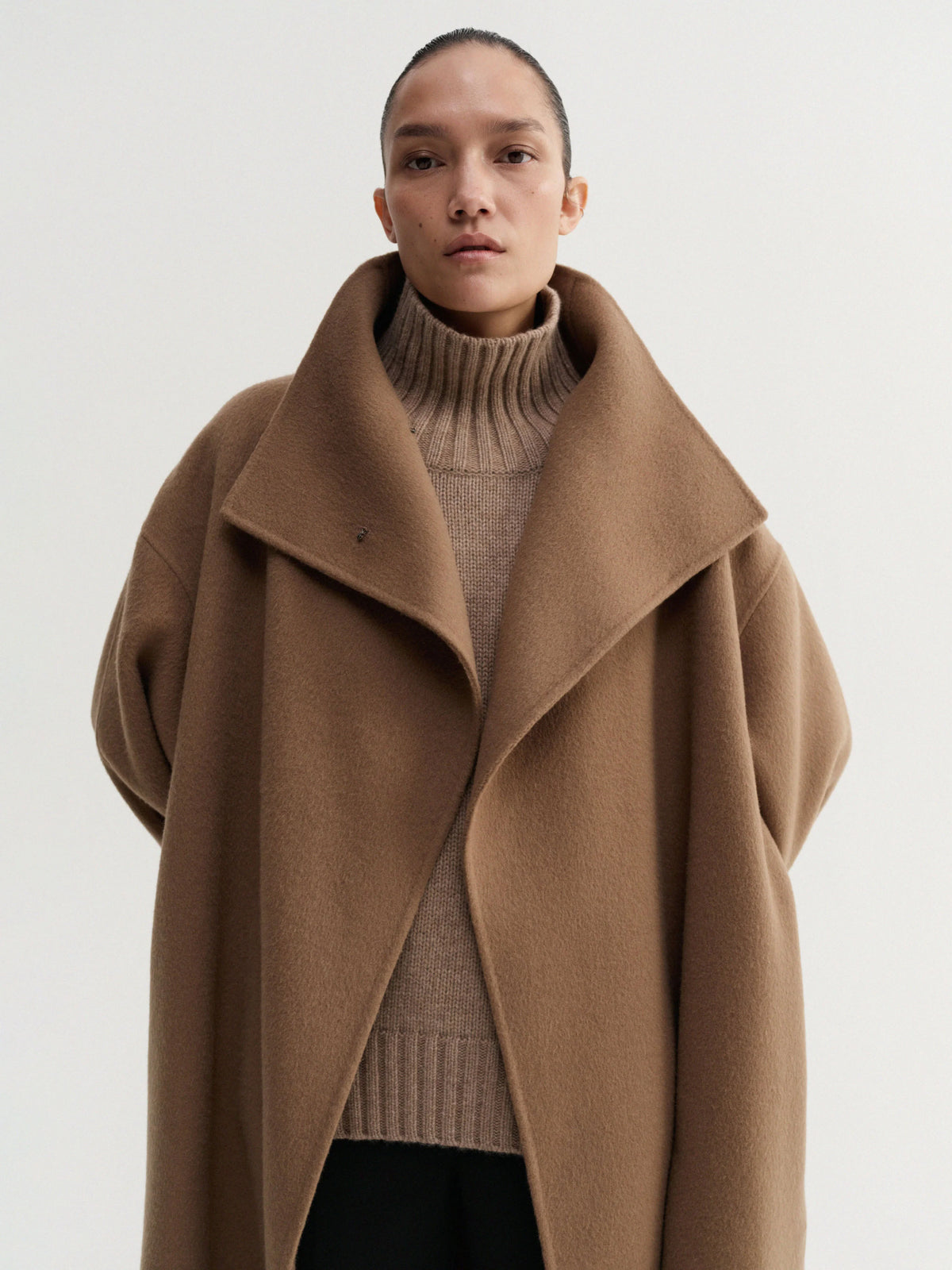 Double-Breasted Coat - Tan